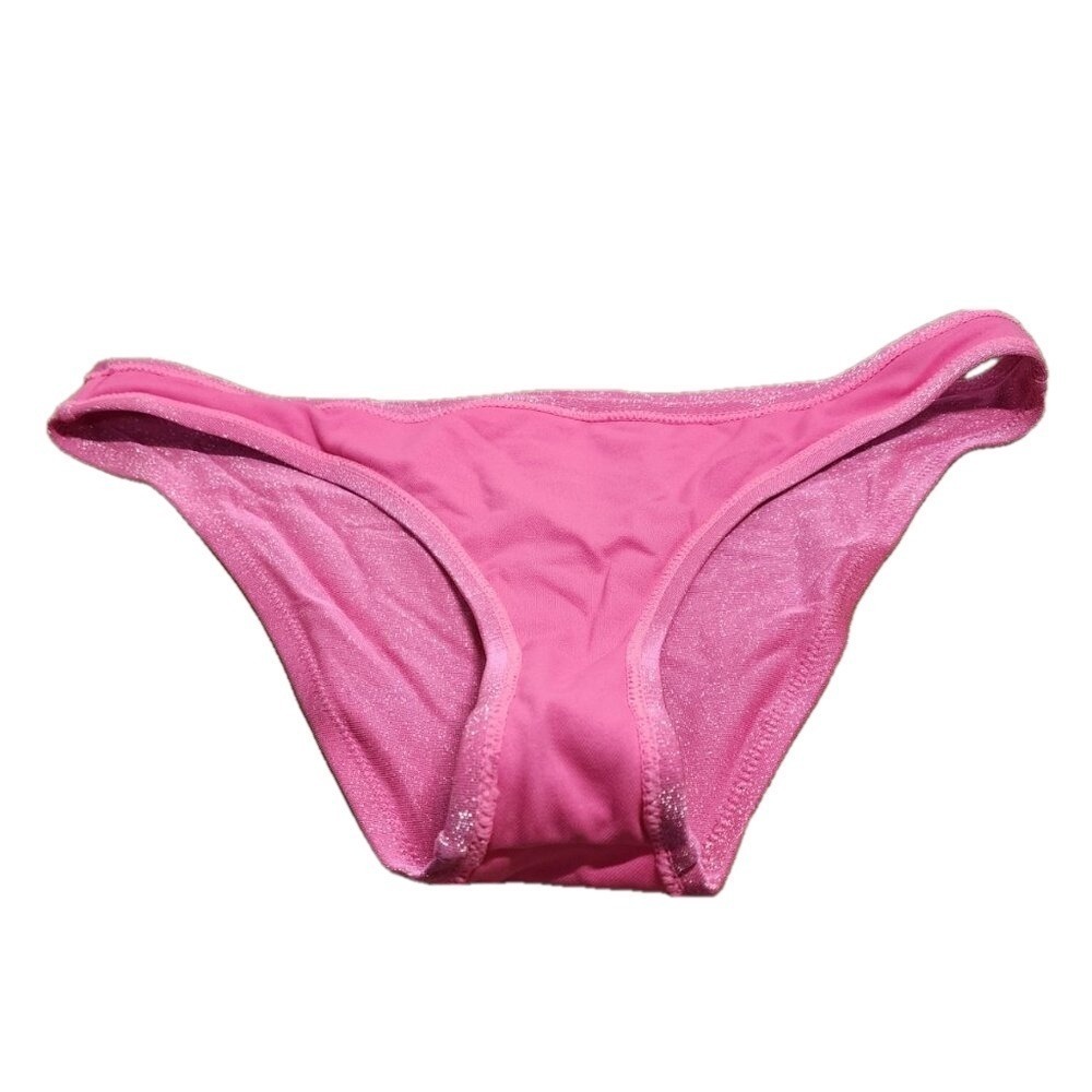 Jessica Simpson Pretty in Pique (Pink) Side-Shirred Bikini Bottom Size XL
